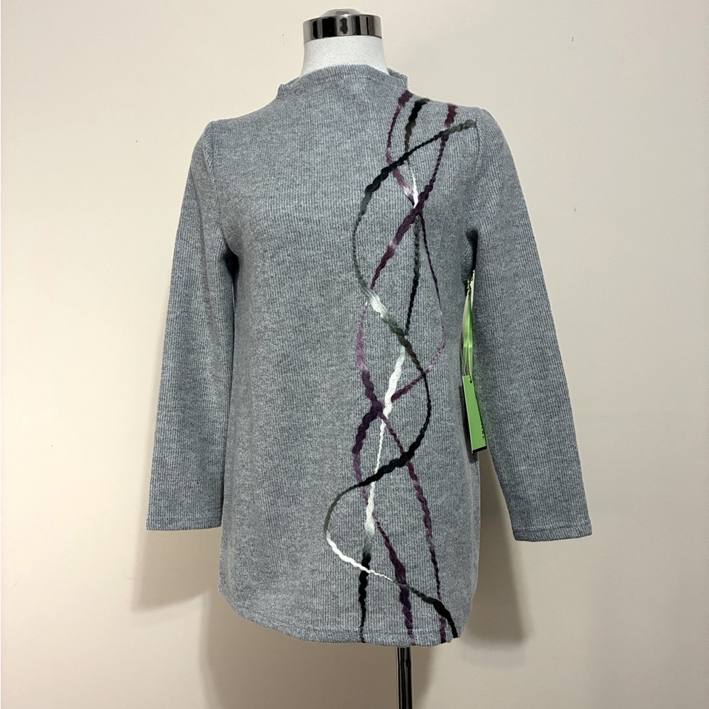 Trisha Tyler Women’s Side Felted Funnel Neck Tunic